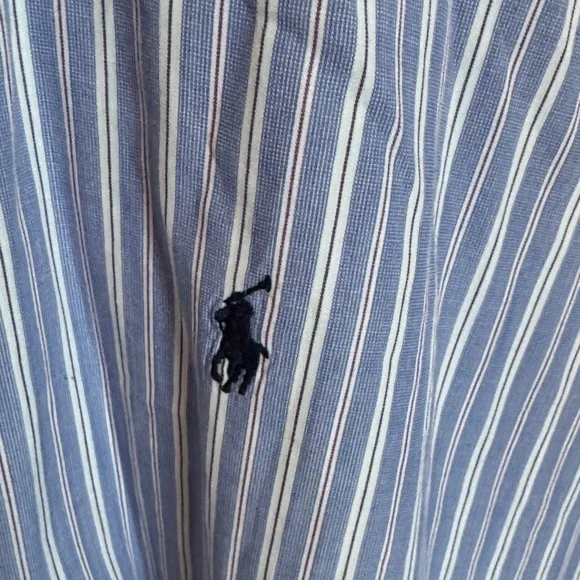 Polo by Ralph Lauren Classic Blue and White Dress Shirt - Picture 2 of 4